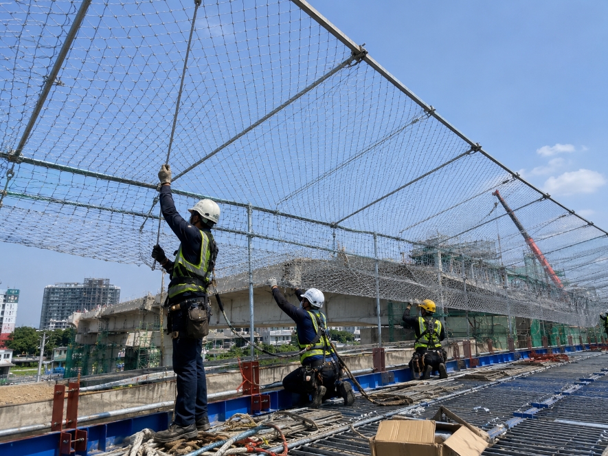皓翊安全防護網施工現場實景影像
